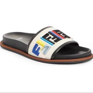 FENDI Logo Multicolor Slides